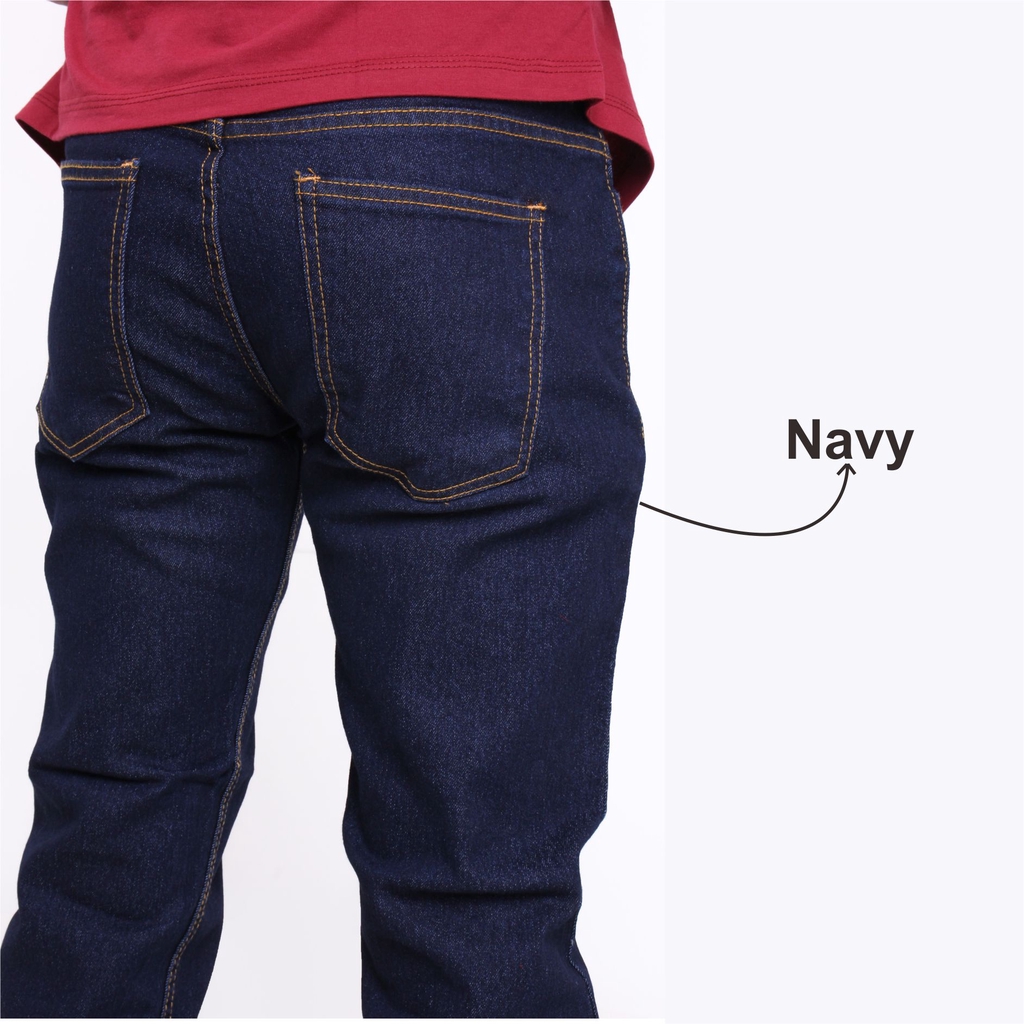 Jual Bapin Celana Jeans Pria Slimfit Kualitas Premium Warna Biowash Navy Grey Hitam Ukuran