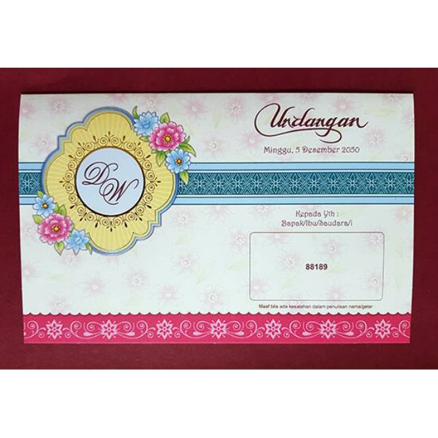 Jual undangan pernikahan 88189 undangan nikah murah undangan pernikahan ...