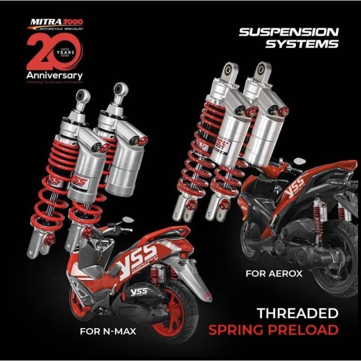 Jual Shock Aerox 155-Nvx Yss G-Racing Ori Thailand 310Mm Red Shock ...