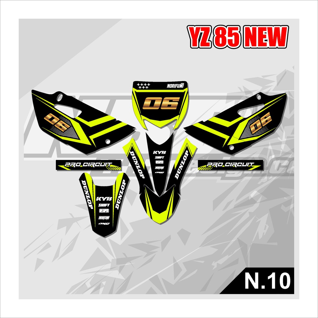Jual Sticker Striping - Stiker Variasi Decal YZ 85 Motif Racing Terbaru ...