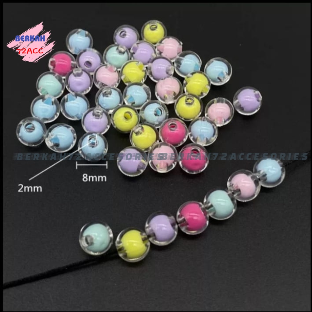 Jual Manik Manik Isi Clear Transparan Aneka Warna Dan Model Bahan Craft ...