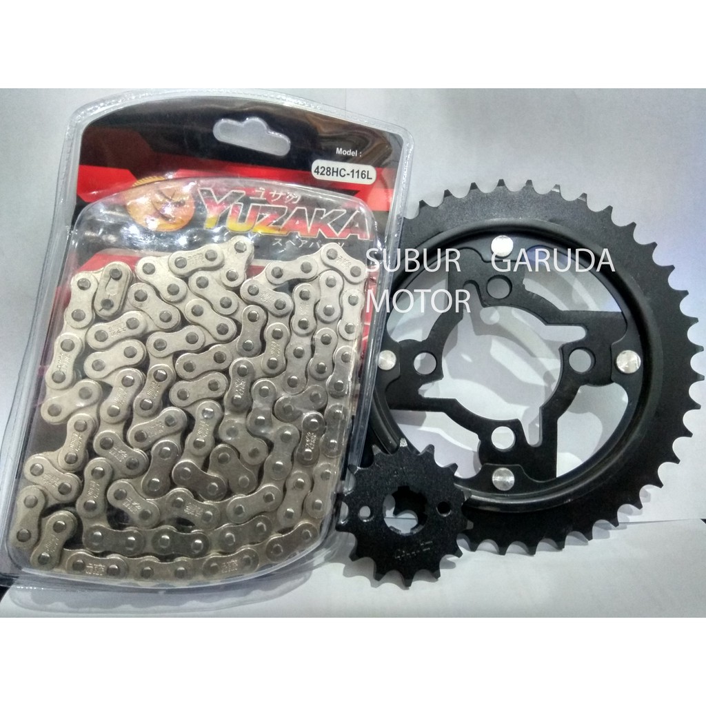 Jual GEAR SET VARIASI HONDA CS 1 14-42 428-116 MERK YUZAKA RANTAI ...