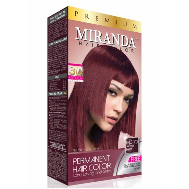 Jual CAT RAMBU MIRANDA WARNA WINE RED ( MC-10) BPOM | Shopee Indonesia