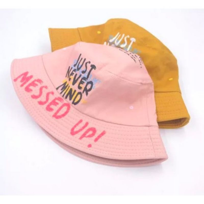 Jual Topi Bucket Bolak Balik K Pop Motif Sablon Messed Up | Shopee ...