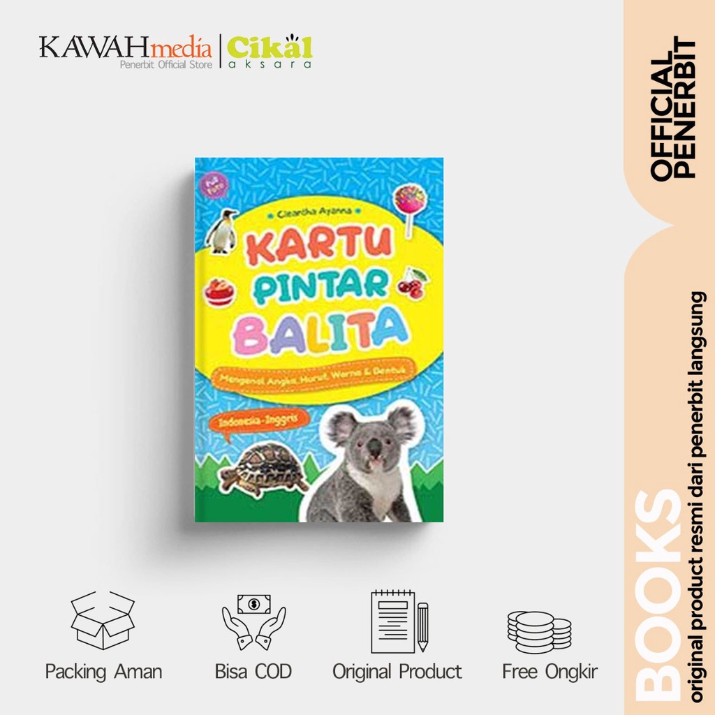 Jual Kartu Pintar Balita Mengenal Angka, Huruf, Warna Dan Bentuk ...