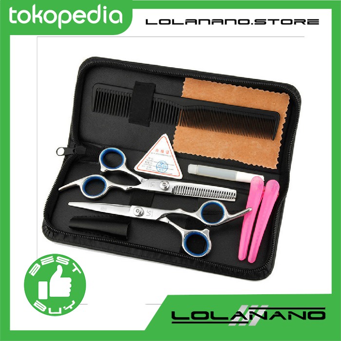 Jual Peralatan Set Gunting Rambut Salon Profesional - Black | Shopee ...
