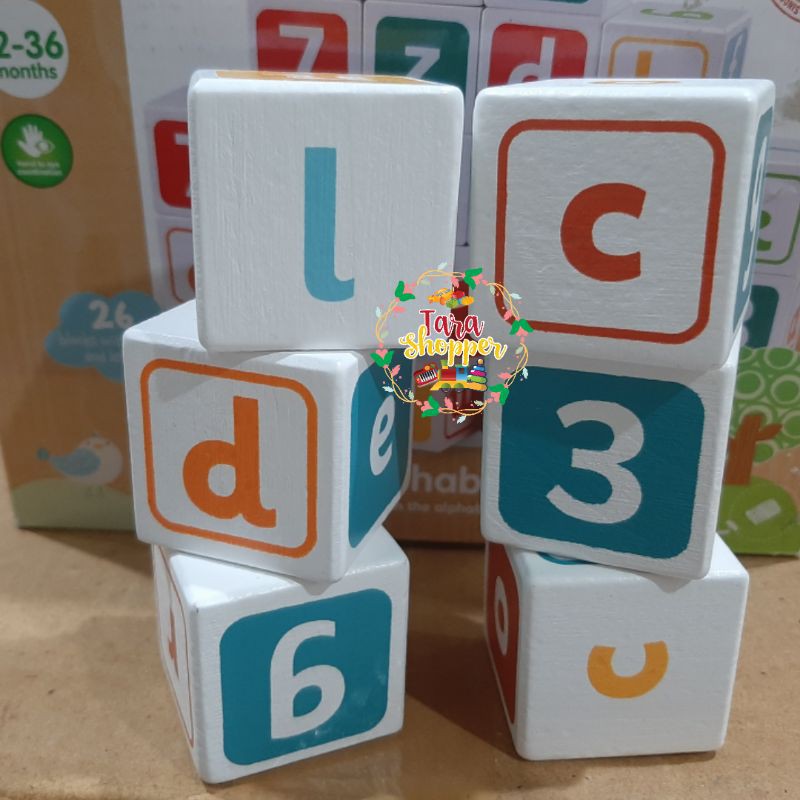 Elc wooden alphabet blocks clearance