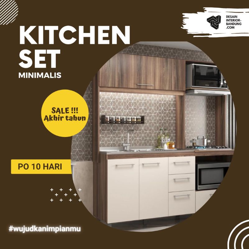 Jual kitchen set minimalis kitchen set murah kitchen set hpl lemari