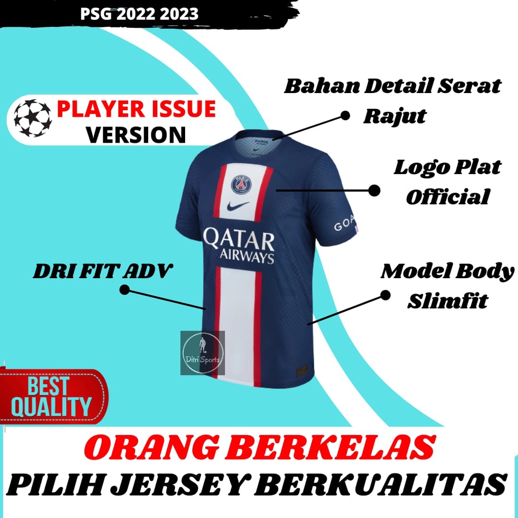 Jual Jersey Player Issue Psg Home 2022 2023 Dri Fit Adv Baju Sepak Bola