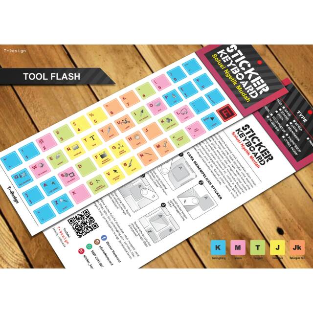 Jual Sticker Keyboard Flash - Colourful | Shopee Indonesia