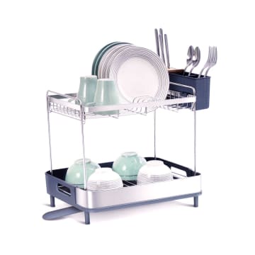 Jual INFORMA WALTON 2 TIER DISH RACK W/ KNIFE HOLDER Rak Piring ...