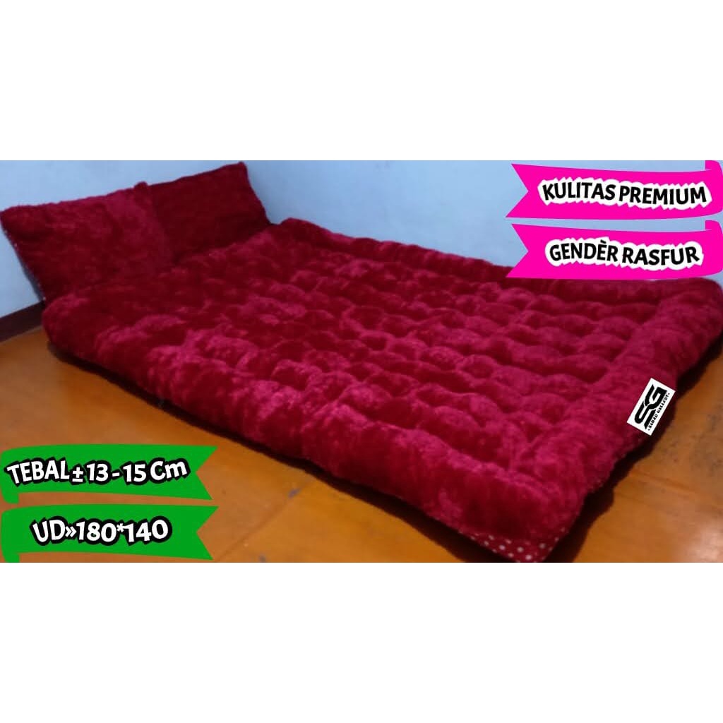 Jual Kasur Gender Bulu Rasfur PREMIUM Uk 180x140x15 Gratis 2 Bantal ...