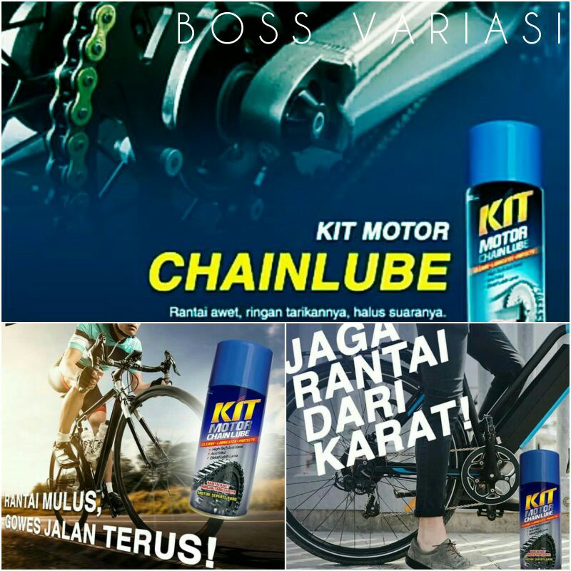 Jual KIT Motor Chain Lube Aerosol 110 Ml (Pelumas Rantai Motor/Sepeda