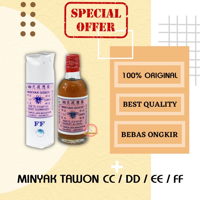 Jual MINYAK TAWON ASLI URUT PIJAT GOSOK ORIGINAL DD 30ML, EE 60ML, FF ...