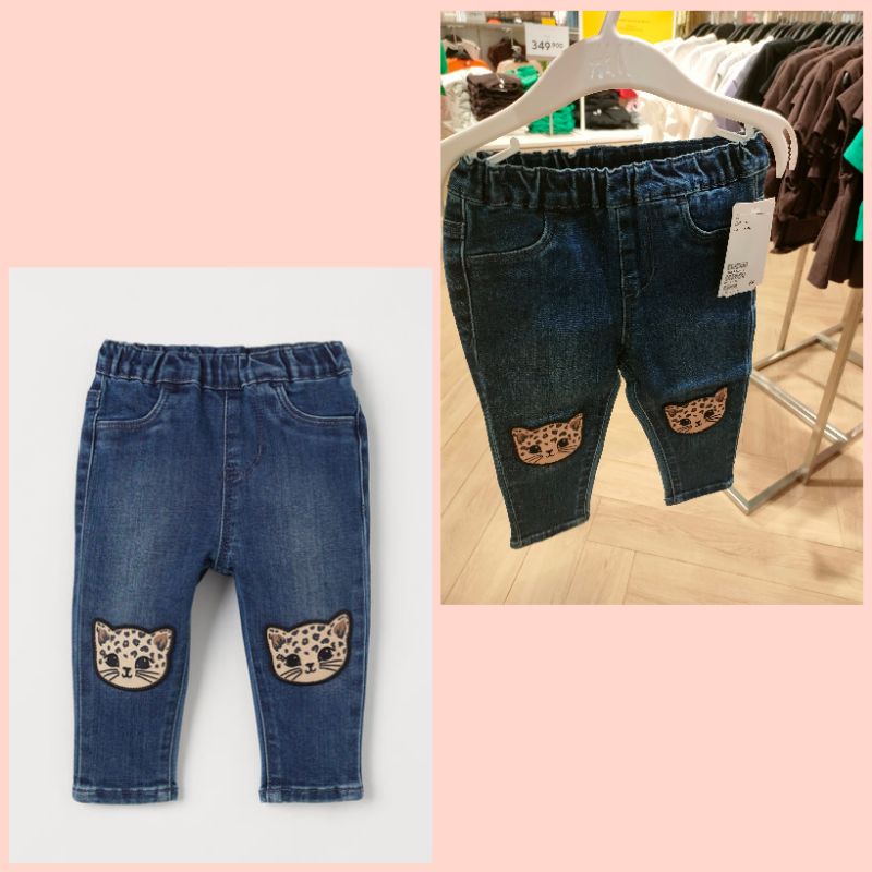 Jual H&M baby Girls jeans Denim Motif Cat Shopee Indonesia