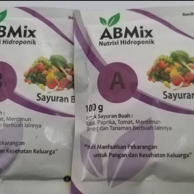 Jual Pupuk Nutrisi Ab Mix Hidroponik Benih Sayuran Buah Tanaman Bunga
