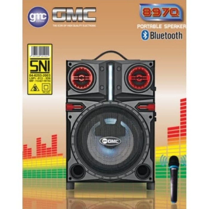 Jual COD SPAEKER BLUETOOTH WIRELESS 6'5 INCH GMC 897Q BUNUS MIC ...