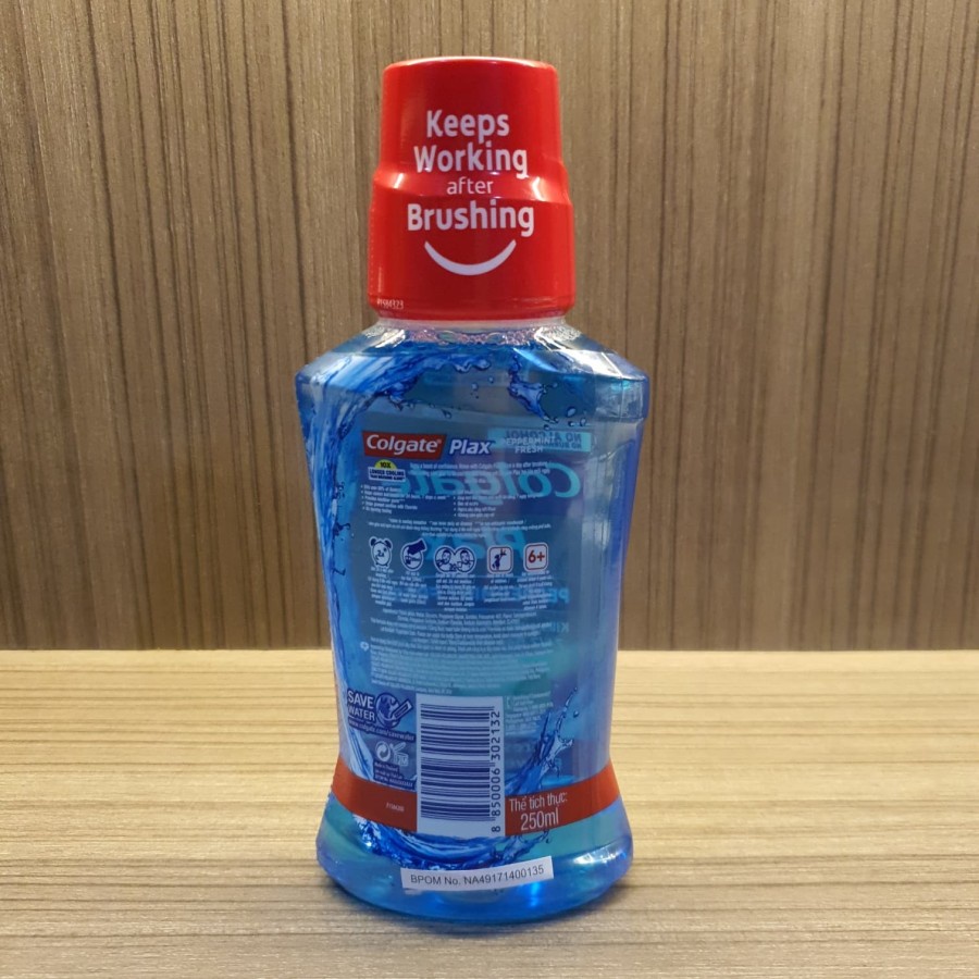 Jual Colgate Mouthwash Plax Peppermint Fresh No Alcohol HALAL 250 Ml ...