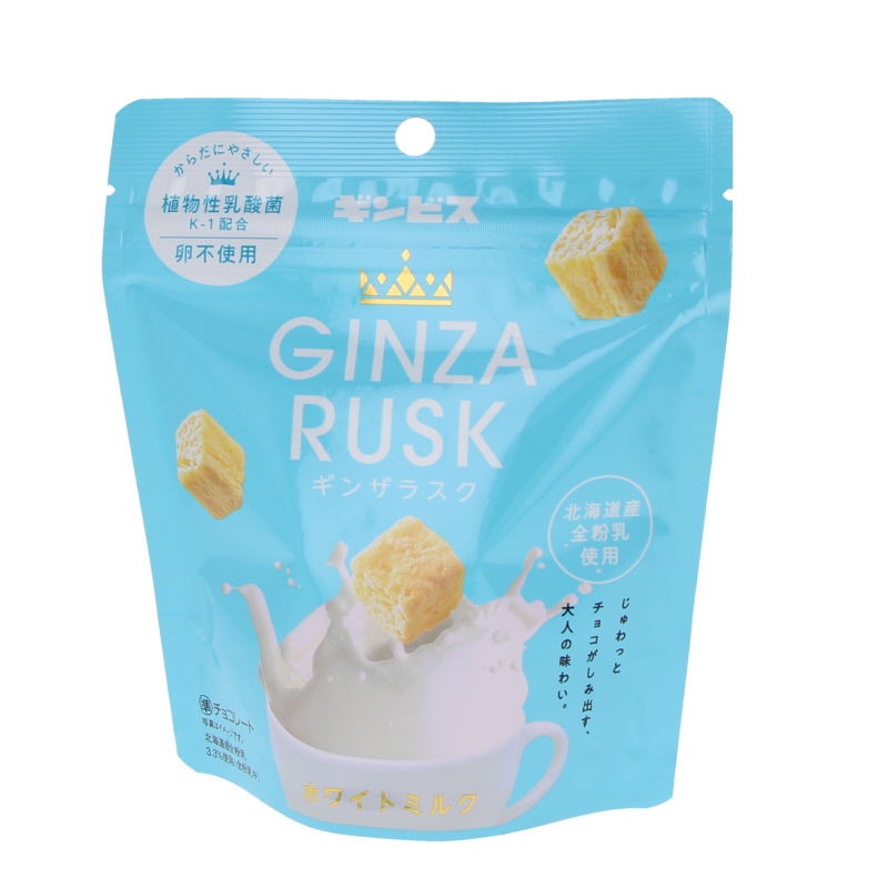 Jual Ginbis Ginza Rusk White Milk / Snack Jepang / Biscuit Jepang ...
