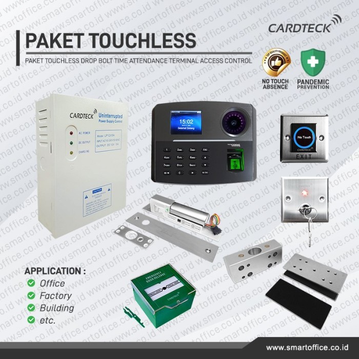 Jual Paket Murah Access Control Touchless Absensi Akses Pintu Kaca ...