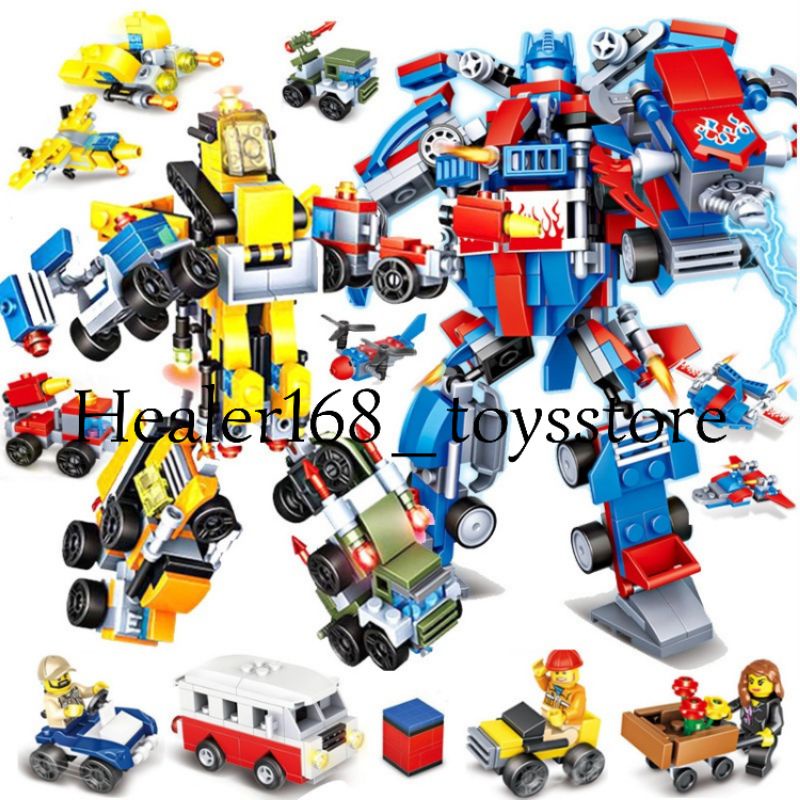 Jual Mainan Robot bricks transformer 10 in 1 / Mainan Robot Bricks ...