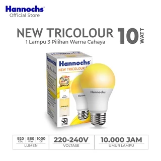 Hannochs Lampu Bohlam LED New Tricolour 10W - 1 Lampu 3 pilihan warna