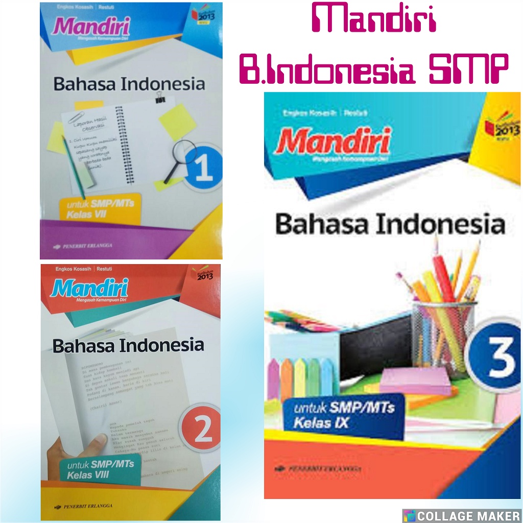 Jual Mandiri Bahasa Indonesia SMP Kelas 7, 8, 9 (Kurikulum 2013 ...