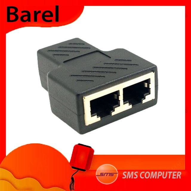 Jual Splitter Connector Network LAN RJ45 1 to 2 Port RJ-45 Barel ...