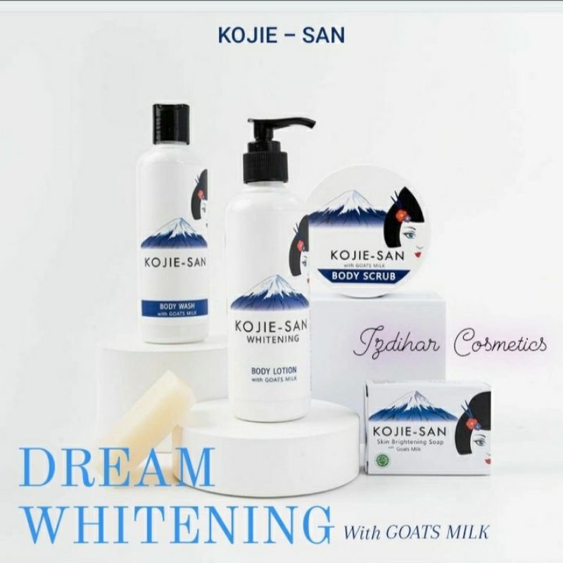 Jual KOJIE SAN PAKET DREAM WHITENING With GOATS MILK / Body Scrub