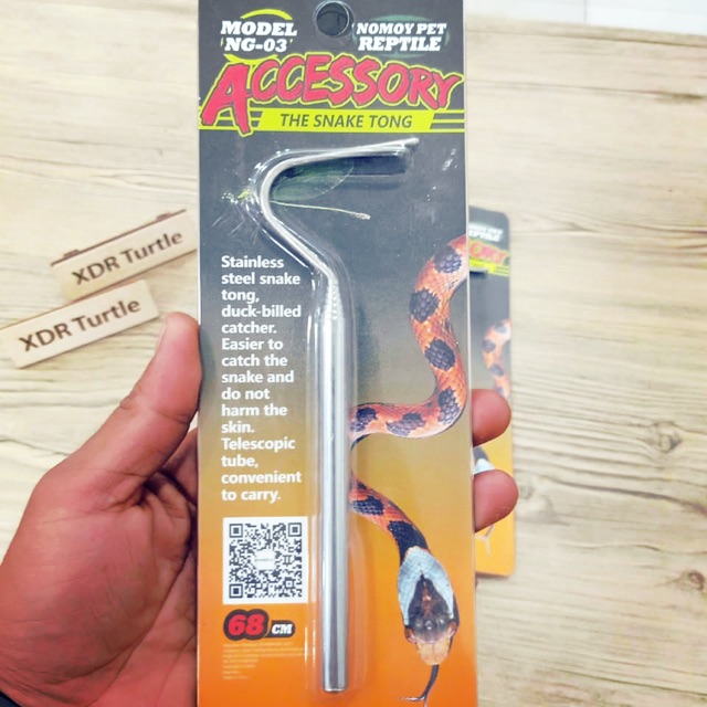 ViaGasaFamido Snake Hook Stainless Steel Snake Tongs Retractable Snake Catcher Snake Reptile Handling Hook For Outdoor Activities Wild Adventures 100cm