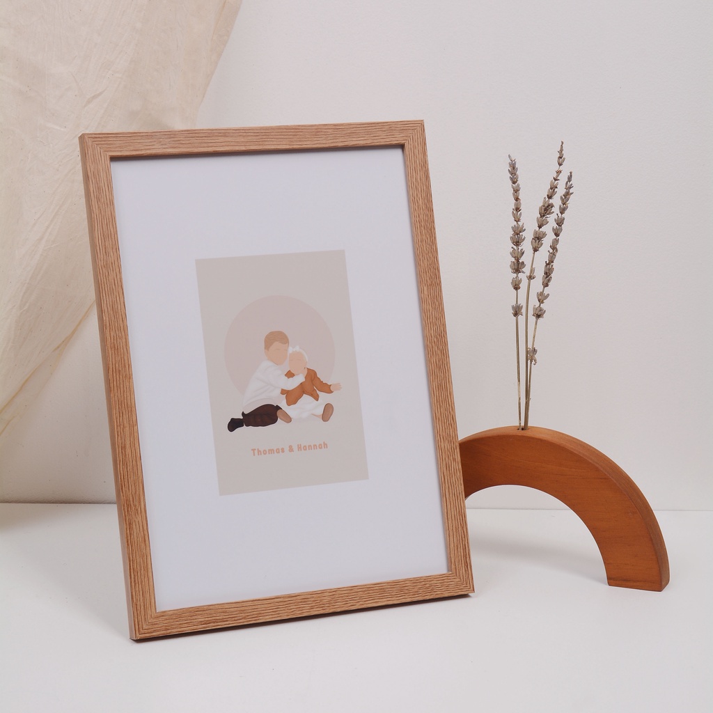 Jual Frame Bingkai Pigura Foto Motif Kayu Ukuran A4 | Shopee Indonesia