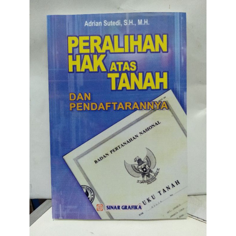 Jual BUKU PERALIHAN HAK ATAS TANAH Dan Pendaftarannya | Shopee Indonesia
