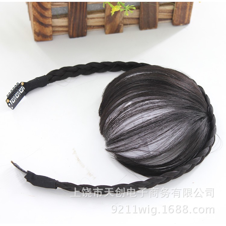 Jual PK poni clip klip kepang braid bang hair clip rambut palsu