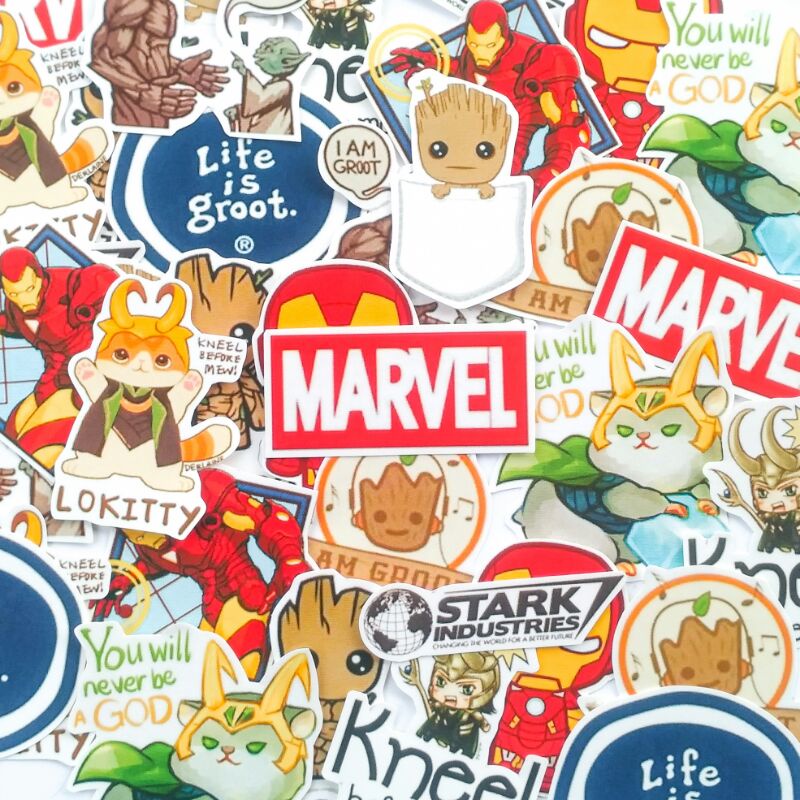Jual Avengers Marvel Deco Sticker Pack include 23 pcs Waterproof ...
