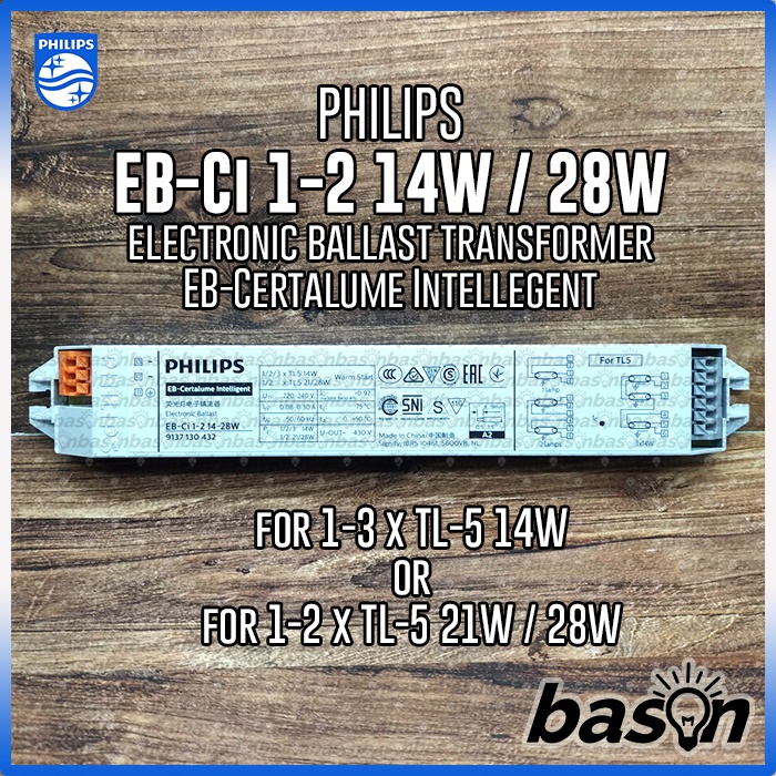 Jual PHILIPS EBCi 1-2 14-28W 220-240V - Ballast Elektronik TL5 14 / 21 ...