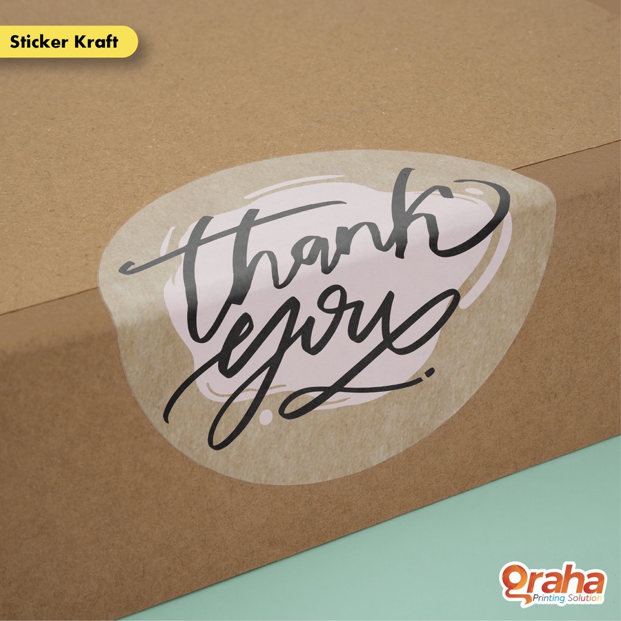 Jual Cetak Stiker / Sticker Kraft / Sticker Craft A3+ (Print + Cutting ...