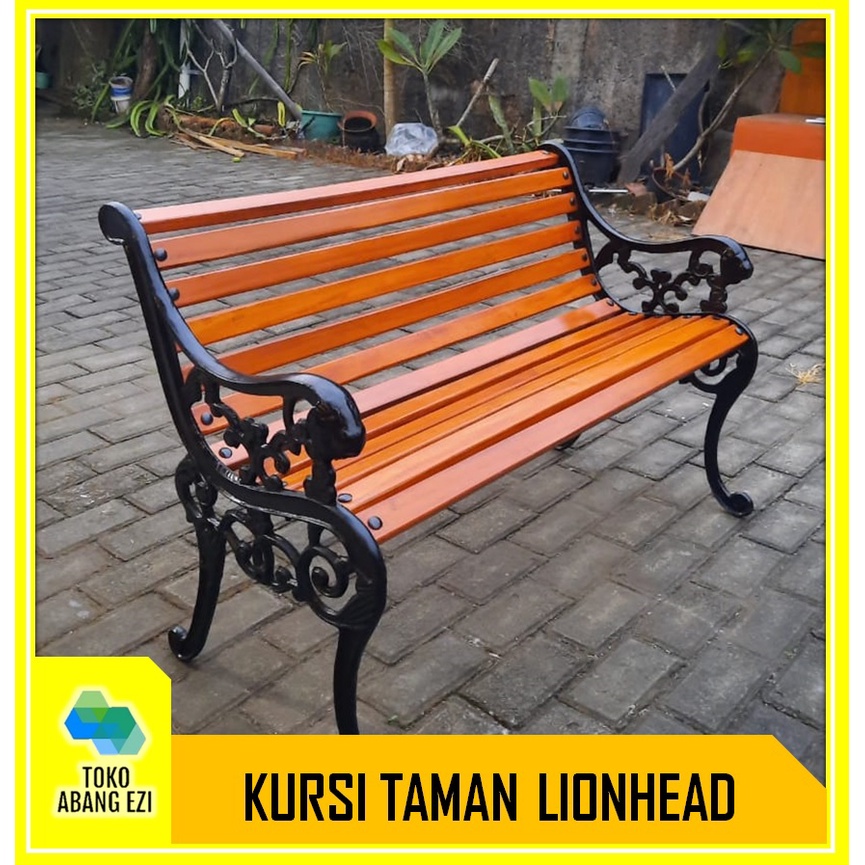 Jual Kursi Taman Kursi Teras Besi Cor Dudukan Kayu 100cm Include Ongkir Shopee Indonesia 2206