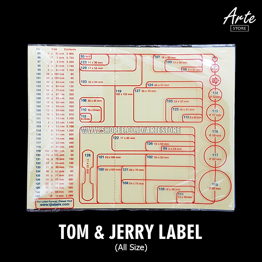 Jual Tom & Jerry Label No. 112 isi 10 Lembar | Shopee Indonesia