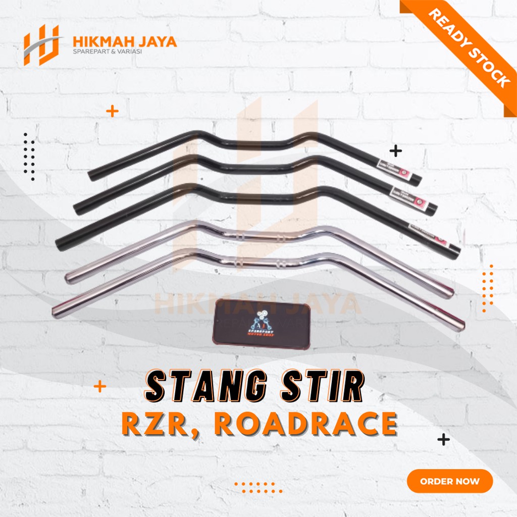 Jual Stang Motor RZR RXZ Roadrace Balap Racing Universal Hitam Crom ...