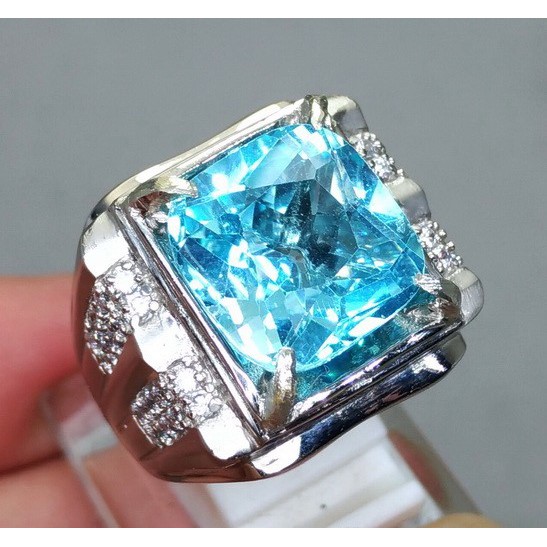 Jual Batu Blue Topaz Asli Natural Cutting Bagus | Shopee Indonesia