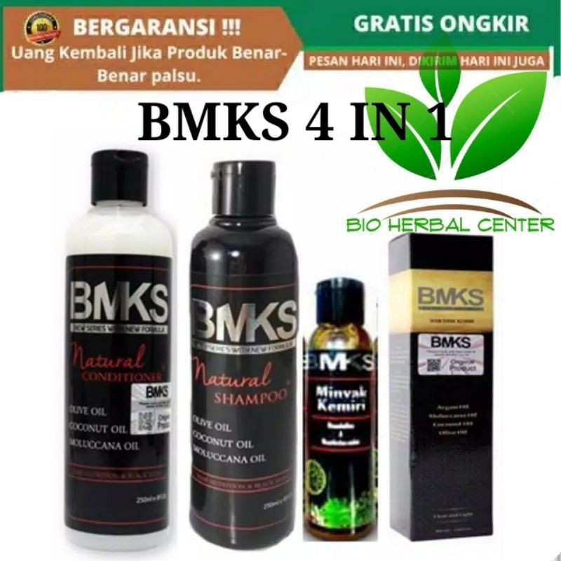 Jual [ BMKS 4in1 ] MINYAK KEMIRI + SHAMPO + CONDITIONER + HAIR TONIC ...