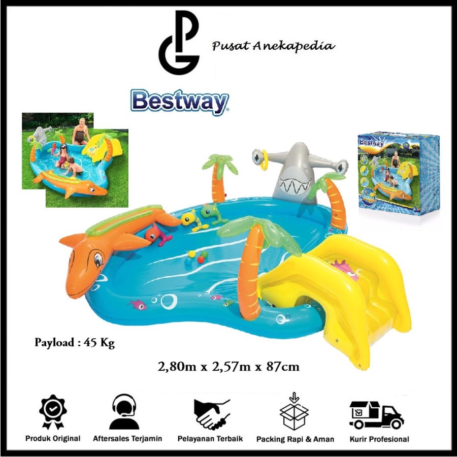 Jual 53067 Bestway Kolam Renang Anak Sea Life Play Center - Kolam Anak ...