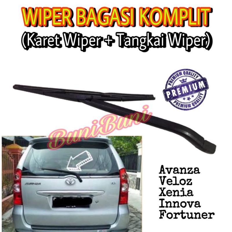 Jual Karet Wiper Kaca Bagasi Belakang Komplit Tangkai Untuk Avanza Innova Veloz Xenia Fortuner