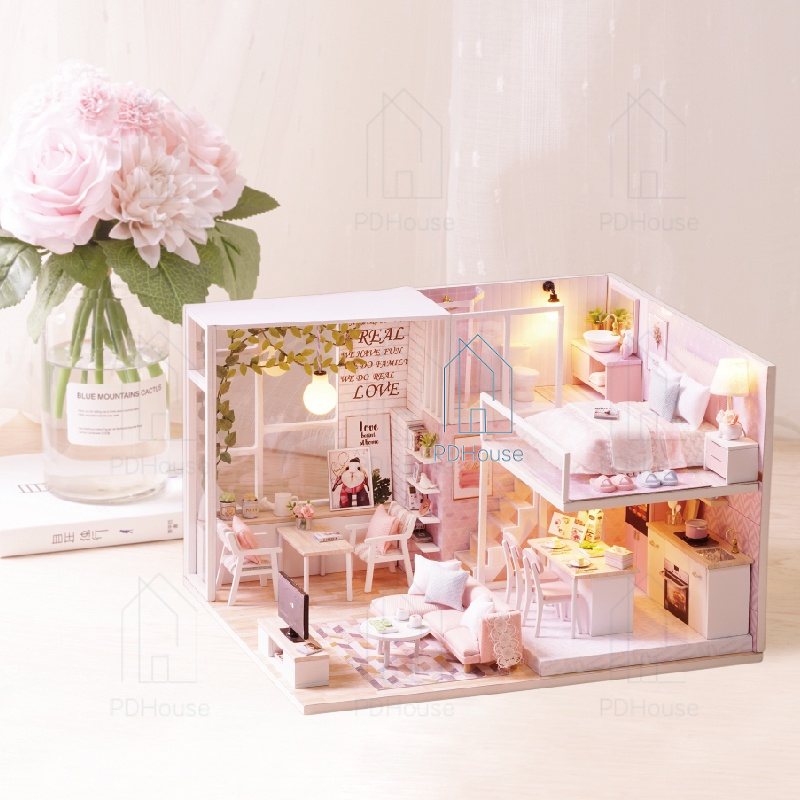Jual (PDH) CUTE ROOM DIY HOUSE MINIATURE TRANQUIL LIFE / MINIATUR
