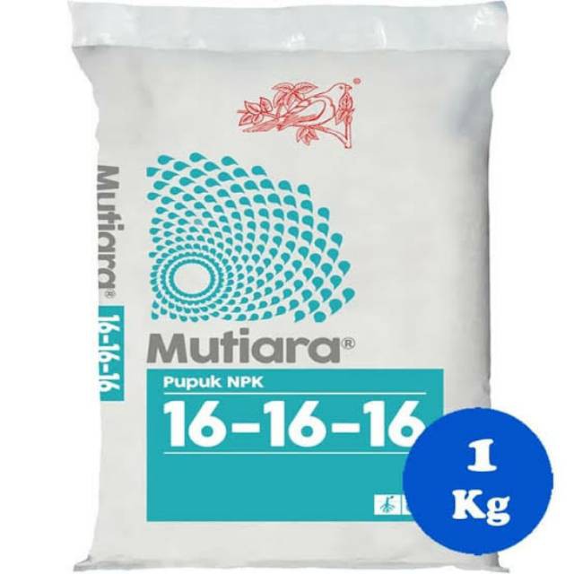 Pupuk NPK Mutiara 16-16-16 1Kg Kemasan Asli Pabrik | Ready Pupuk Original Tanaman Hias, Buah, Sayur