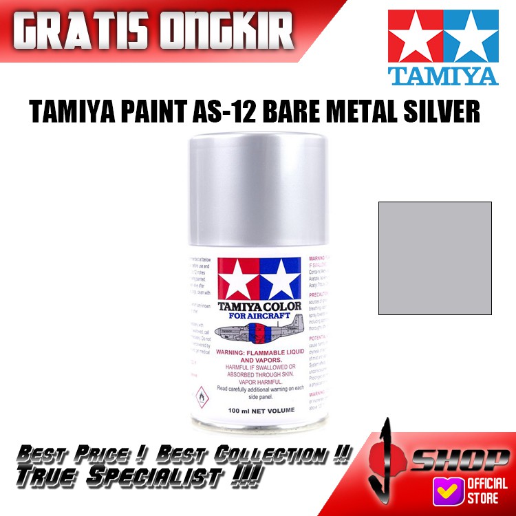 Jual Tamiya Spray - AS-12 Bare Metal Silver | Shopee Indonesia