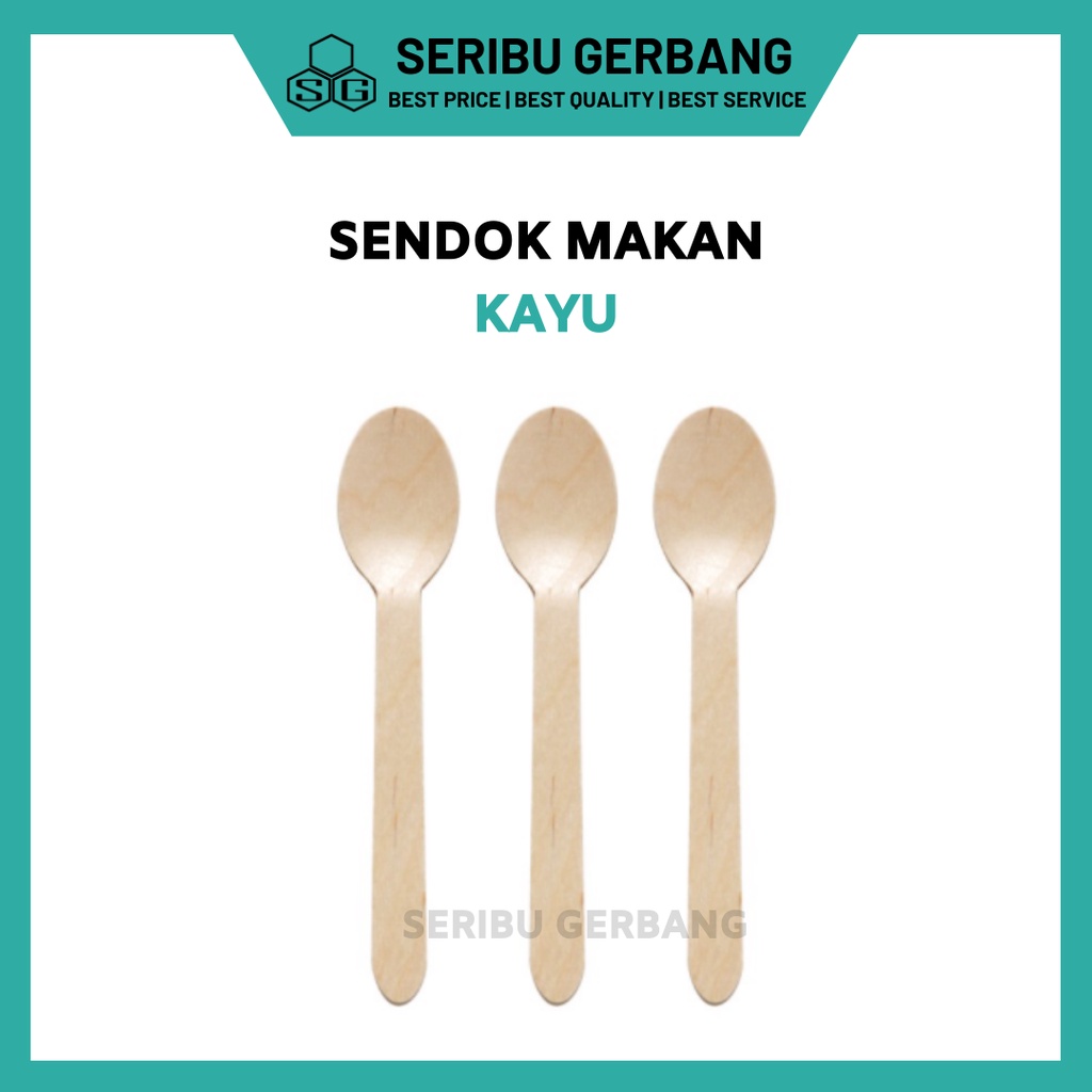 Jual Pcs Sendok Makan Kayu Wooden Spoon Sekali Pakai Disposable Eco Friendly Shopee Indonesia