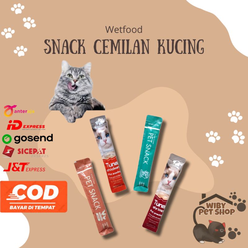 Jual Snack Liquid creamy treat untuk kucing 15gr (1 stick) RANDOM ...