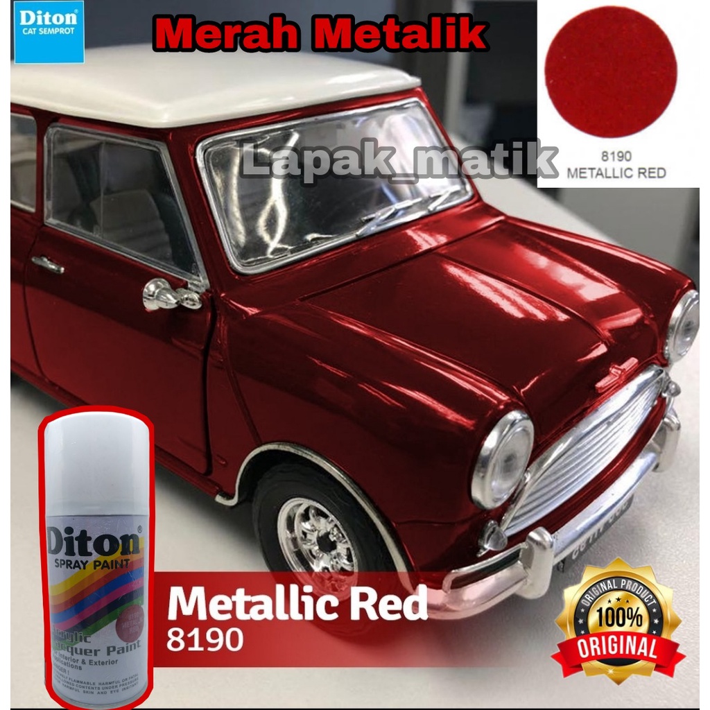 Jual Pilok Diton MERAH METALIK METALLIC RED 8190 300ml | Shopee Indonesia