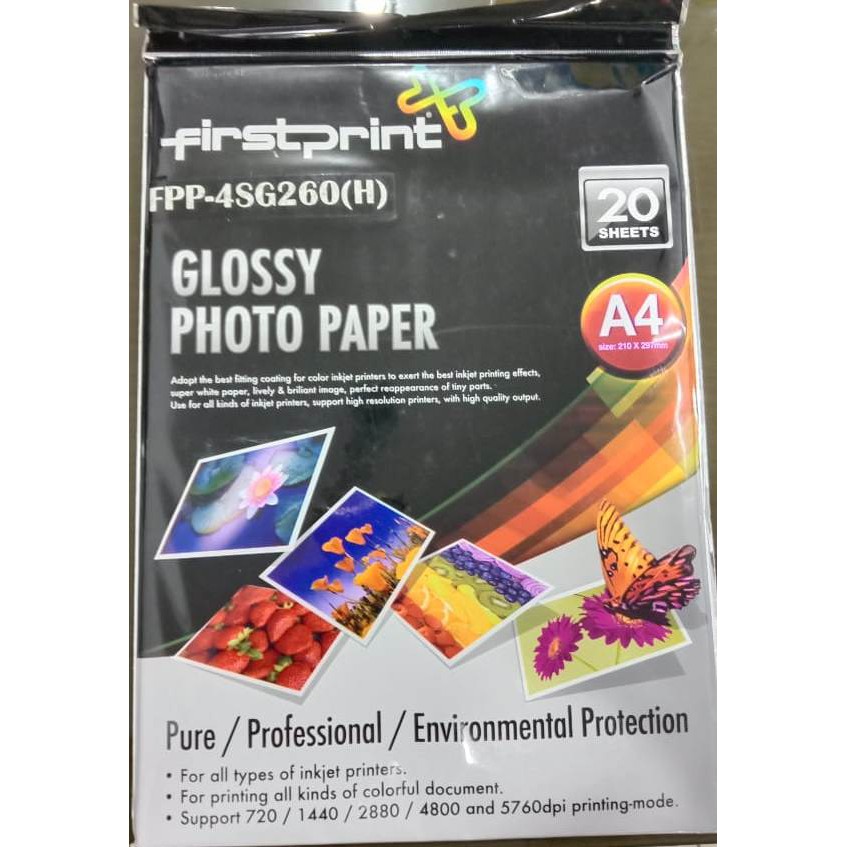 Jual Kertas Photo FirstPrint 260g - isi 20 sheet | Shopee Indonesia